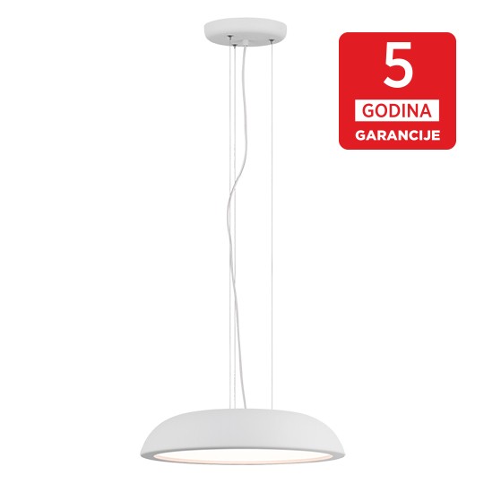 ARCADIA MPD750-450 W 24W 3000K peskareno bela LED visilica 5Y Mitea Lighting