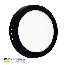 M18NO-BK-CCT 18W 3000-6500K crni nadgradni okrugli LED panel Mitea Lighting