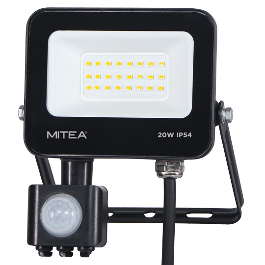 M490020-RLS-C5 6500K SMD ECO LED reflektor sa senzorom 20W CRNI Mitea Lighting