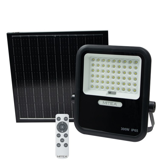 M452080-C4 300W solarni LED reflektor set 6500K IP65 CRNI ABS Mitea Lighting