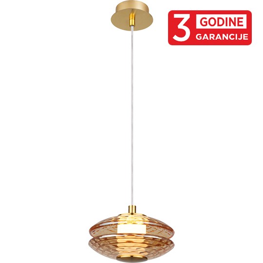 ECLIPTICA MAP9451-1 1x6W 3000K staro zlato+amber visilica LED 3Y Mitea Lighting