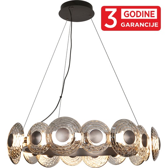 ECLIPTICA MAP9451-16 16x5W 3000K staro siva+smoky visilica LED 3Y Mitea Lighting