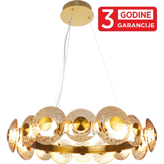 ECLIPTICA MAP9451-16 16x5W 3000K staro zlato+amber visilica LED 3Y Mitea Lighting