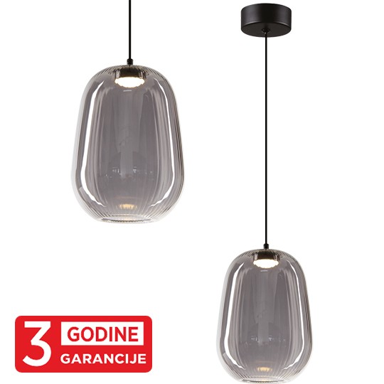 ETERNA MAP9461-1B 1x4W 3000K crna+smoky LED visilica 3Y Mitea Lighting