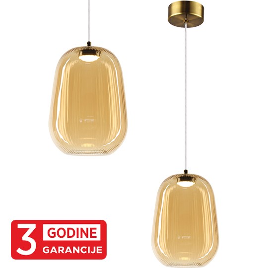 ETERNA MAP9461-1B 1x4W 3000K staro zlato+amber LED visilica 3Y Mitea Lighting