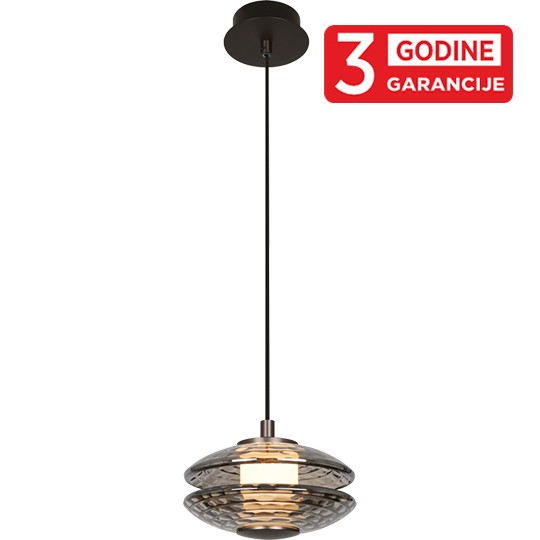 MAP9451-1 siva+smoky visilica 1x6W 3000K ECLIPTICA LED 3y Mitea Lighting