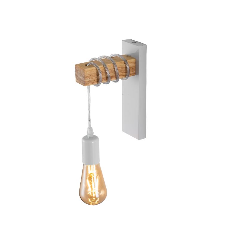 BERGAMO ZIDNA L. 1L WH/WOOD E27, 013535