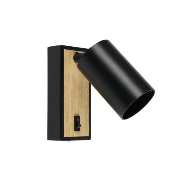 BOXER WOOD ON-OFF BK GU10 L100-R55 ZID SPOT, 014008