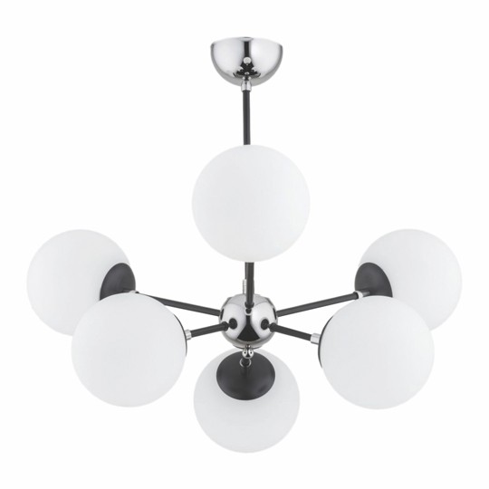 M11094-6 luster hrom-crni 6xE27 Max.60W/220V Mitea Lighting