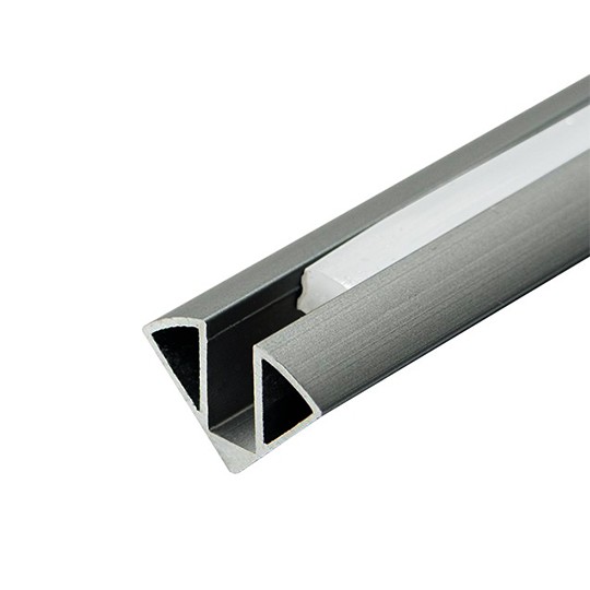 M603-GR Tamno sivi Aluminijumski profil za LED trake ugaoni 11.2x11.2x2000mm set sa difuzorom Mitea Lighting