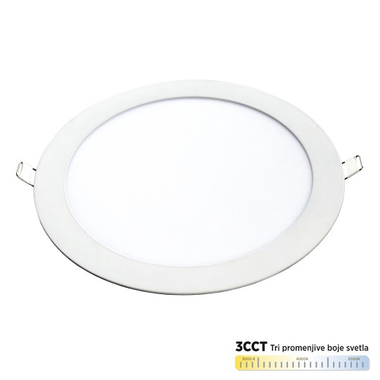 M18UO CCT 18W  beli ugradni okrugli LED panel Mitea Lighting