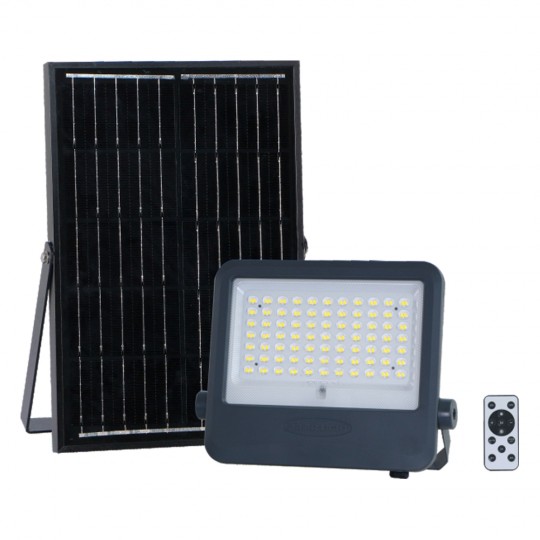 M452080-S6 200W solarni LED reflektor set 6500K IP65 ABS tamno sivi Mitea Lighting