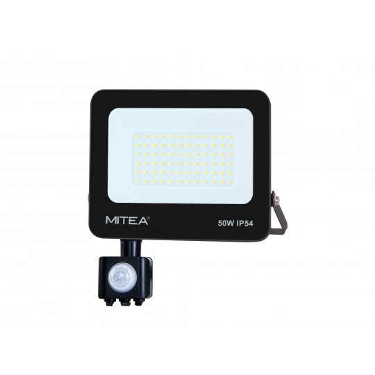 M490050-RLS-C6 6500K SMD ECO LED reflektor sa senzorom 50W CRNI IP54 Mitea Lighting