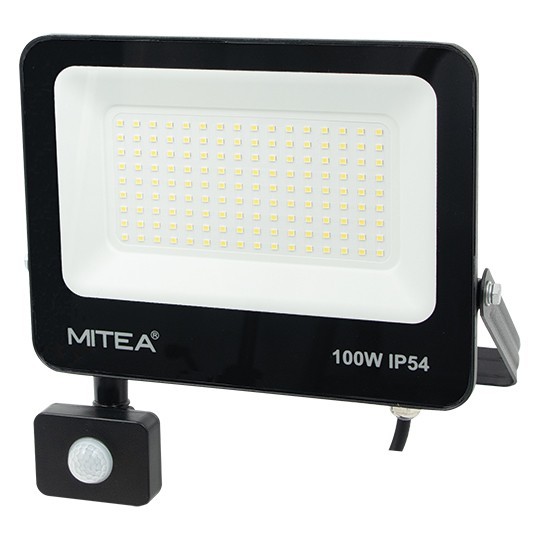 M490100-RLS-C6 6500K SMD ECO LED reflektor sa senzorom 100W CRNI IP54 Mitea Lighting