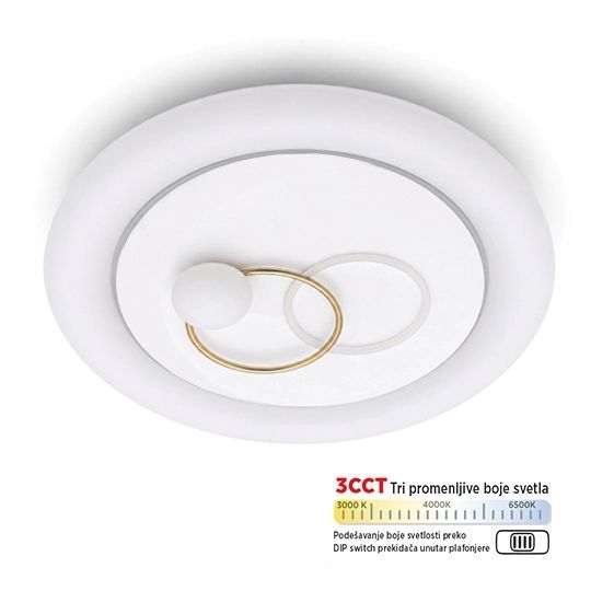 M205550 40W BELA LED CCT DIP switch  plafonjera Mitea Lighting