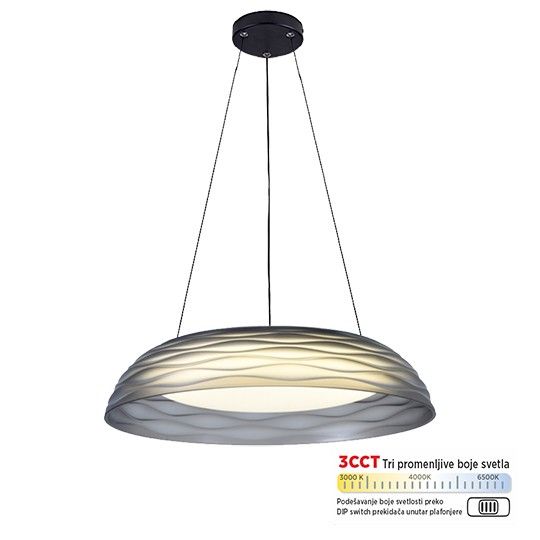 M205537 LED visilica 28W CCT DIP switch bela Mitea Lighting