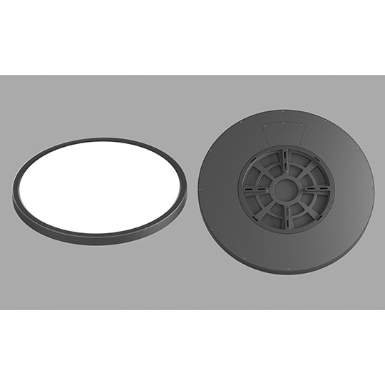 M205765 32W 3CCT DIP switch 2800/4000/6000K crna IP40 fi400mm LED plafonska lampa 3Y Mitea Lighting