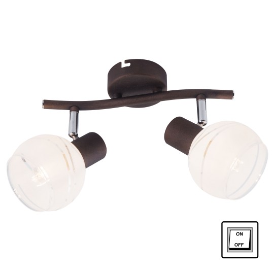 M150320 P Spot lampa sa prekidačem 2xE14 40W